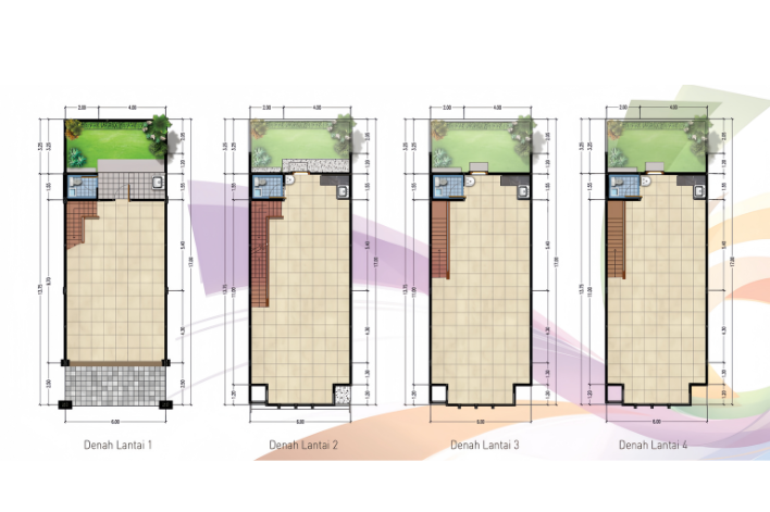 Floor plan Ruko Asera